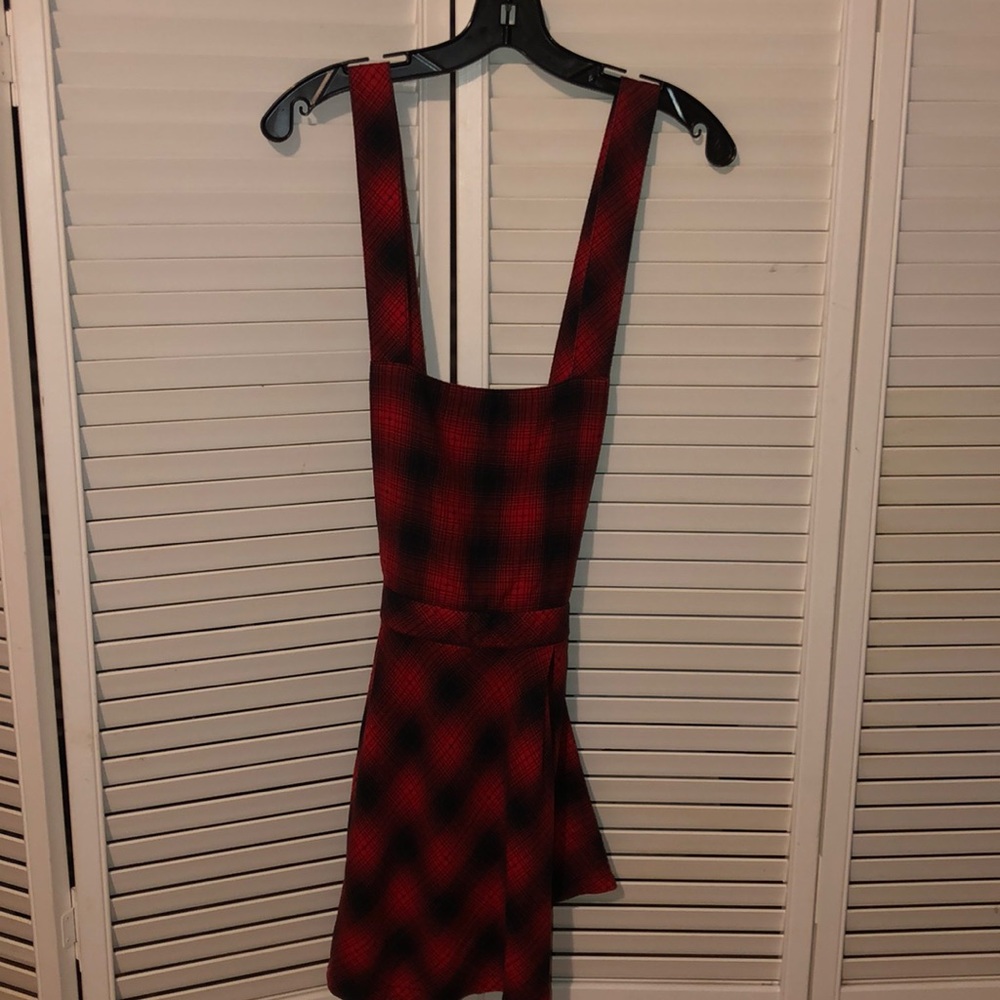 Red Overall Dress
